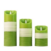 The 3 Set of Swing Wick Pillar Flameless LED Candle