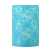Hollow out Pillar Flameless Candle with Double Color