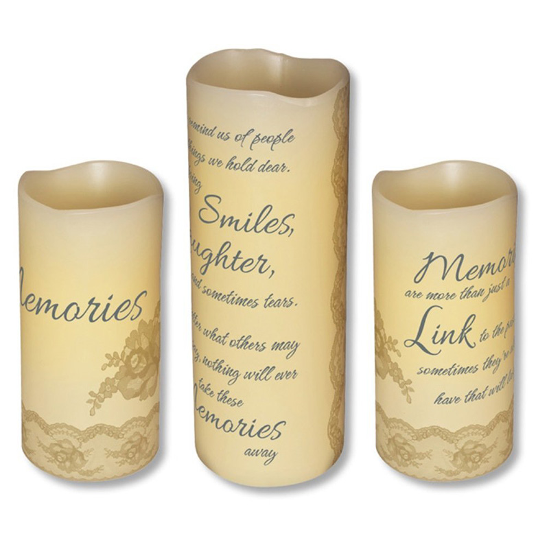 Set of 2 English Words Flameless LED Candle for Home Decoration