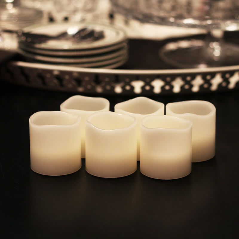 Set of 6 Flameless LED Wax Candle Tea Light LightStart.cn