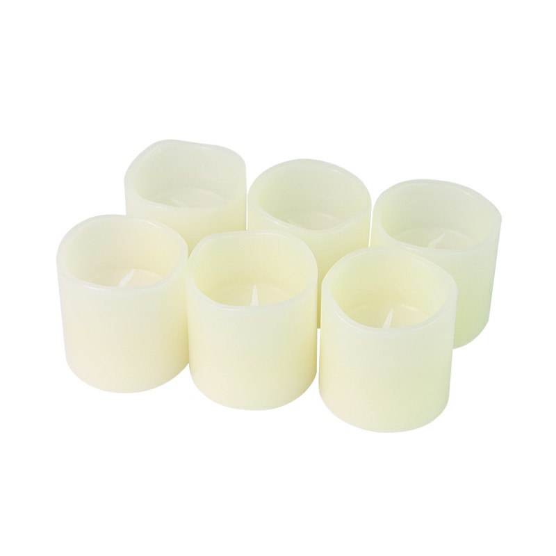 Set of 6 Flameless LED Wax Candle Tea Light