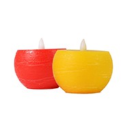 Yellow/Red Round Tealight Candle Flameless LED Candle